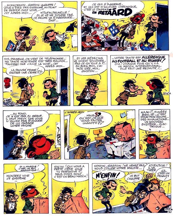 Le gag du jour de Gaston Lagaffe