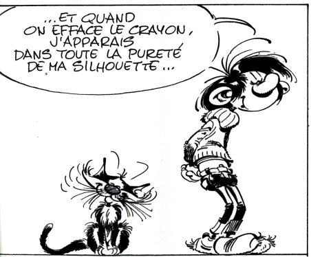 La mise à l'encre planche Gaston Lagaffe