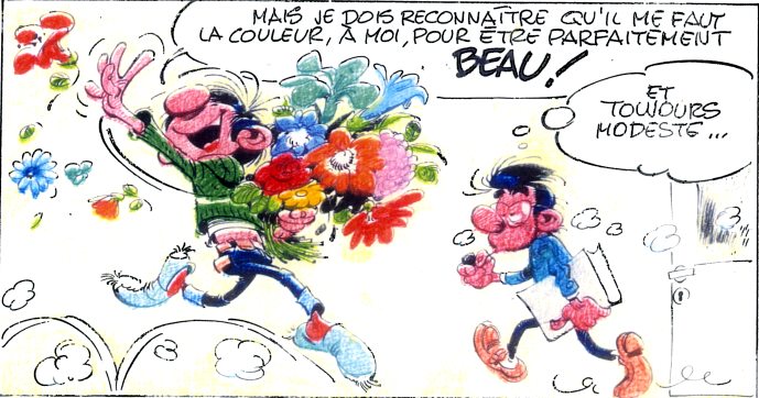 La mise en couleur planche Gaston Lagaffe